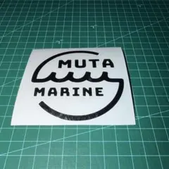 muta MARINE ムータマリン 樹脂ステッカー ホワイト×ゴールド - メルカリ