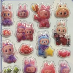 【10】ラブブ　3D立体　ぷくぷく ぷっくり　ボンボンドロップ　ドロップ シール