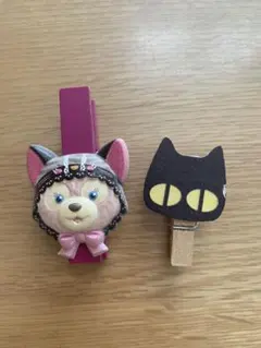 キャラクター 木製デザインクリップ 2種セットのサムネイル