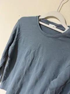 水色とグレー色 長袖カットソー Sサイズ