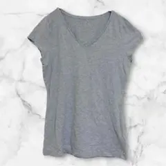 ザリミテッド Tシャツ Vネック 半袖 M 灰色 綿 カジュアル インナーのサムネイル