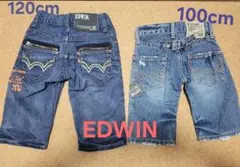 EDWIN　エドウィン　ジーンズ　ハーフパンツ 半ズボン　120 100