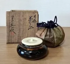 茶道具　内海茶入 内海茶入 唐花双鳥長斑錦(龍村裂・正絹仕覆・長緒) of 茶の湯