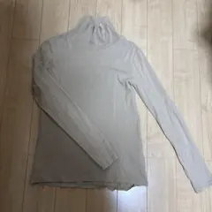 UNIQLO タートルネック長袖Tシャツ S ベージュ