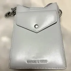 CHARLES & KEITH グレー スマホショルダーバッグ