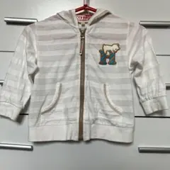 HUSHUSH キッズ アウター　上着　パーカー 90cm ホワイト ボーダー