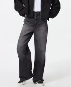 2本セット【UNIQLO】ワイドストレートジーンズ 23サイズ