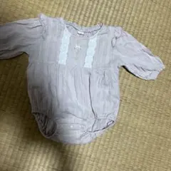 Cottoli 刺繍 レース装飾 ロンパース