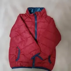 90cm 星 赤×ネイビー アウター　内ポケットあり