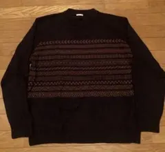 GU ニットセーター クルーネック XL ダークネイビー トップス ユニクロ