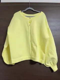 しまむら カーディガン 春アウター レモンイエロー