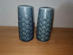 イェンス・クイストゴー ブルーアズール陶器 ソルト＆ペッパー 2個セットのサムネイル
