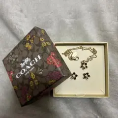 COACH フラワーモチーフ ネックレス イヤリングセット