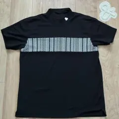 ANTIQUA GOLF モックネック 半袖シャツ ブラック フリーサイズ黒