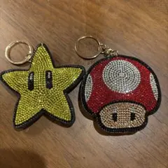 スーパーマリオ ビーズキーホルダー 2個セット