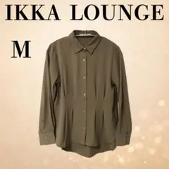 未使用 イッカラウンジ とろみブラウス シャツ 前後差デザイン ブラウン Mのサムネイル