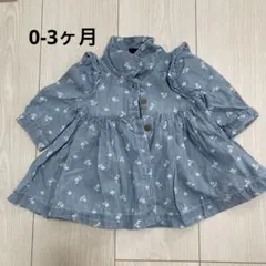 ベビー服 GAP 花柄 シャツ 0-3ヶ月