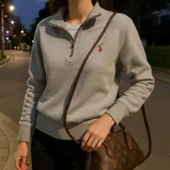 ポロラルフローレン大人気 オーバサイズハーフジップ ESTATE RIB 現行品