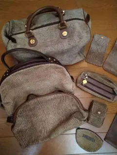 計10点！ボルボネーゼ BORBONESE バッグ 巾着 財布 メガネ入等
