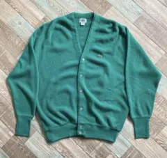 希少カラー80sヴィンテージUSA製IZOD LACOSTE カーディガンL