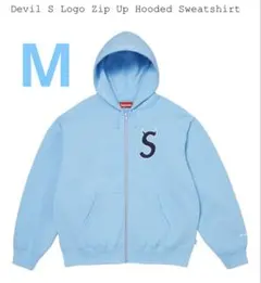 Devil S Logo Zip Up Hooded Sweatshirt M