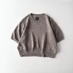 極美品　BATONER　ROKU別注　リネン　半袖　ショート丈　サマーニットのサムネイル