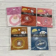 スパイラル ヘア ゴム ハローキティ マイメロディ シナモンロール ポチャッコ