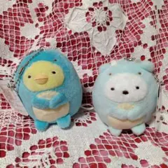すみっコぐらし　きょうりゅうになりきり　マスコット　キーチェーン　２種セット