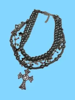 archive ネックレス　y2k 00s グランジ　クロス　十字架　お兄系 十字架 クロス シルバーネックレス お兄系 パンク Y2Kグランジ