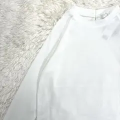 DRESKIP 新品 タグ付き ホワイト リブ長袖 プルオーバー