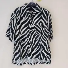 ラストプライス❣️新品♡半袖メンズポロシャツ.定価23650円タグ付ゼブラ柄