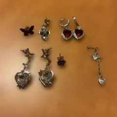 ゴシック ピアス 2ペア 4点片耳 セット