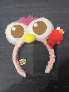 エルモ付きふわふわピンクカチューシャ