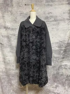 ラフスクク　ラウンドカラーロングコート