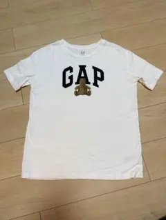 【GAP】くまロゴTシャツ 白 半袖 レディース 人気デザイン オーバーサイズ