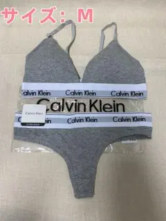 Calvin Klein ブラ＆ショーツ セット グレー S - メルカリ