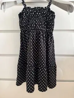 COMME CA ISM 黒白水玉　キャミワンピース 110~120cm【美品】