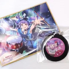 【バンドリ】 宇田川あこ ミニ色紙 レコード風ラバーストラップ 2個セットのサムネイル