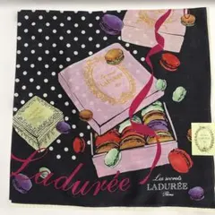 Les secrets LADUREE ラデュレマカロン柄 ハンカチ　スカーフのサムネイル