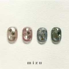 サイズオーダー　ネイルチップ　ハート　ハートホロ　マグネット　フラッシュ