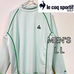 【Le Coq Sportif GOLF】美品モックネック長袖シャツ　メンズＬＬ