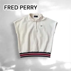 FRED PERRY ロングスリーブ リブ ポロシャツ ホワイト 白 - メルカリ