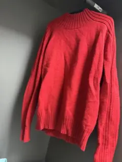 COMME CA ISM 赤色ニットセーター