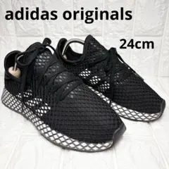 【美品】adidas Deerupt ブラック メッシュスニーカー 24cm
