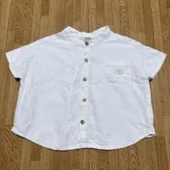 tete a tete 半袖シャツ 95cm ホワイト 前開き