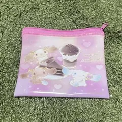 スシロー　シナモロール　コラボフラットポーチ