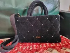 FEILER ブラック ショルダーバッグ