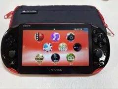 PS Vita 本体 黒/赤 専用ケース付き
