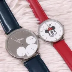 未使用 Disney ミッキーマウス 腕時計 2本セット ペアのサムネイル