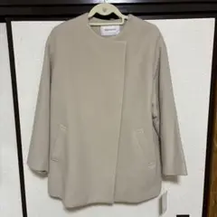 NATURAL BEAUTY BASIC ノーカラーコート サイズM ベージュ